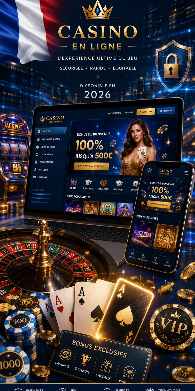Obtenez un bonus de bienvenue de 100 € + 200 tours gratuits
